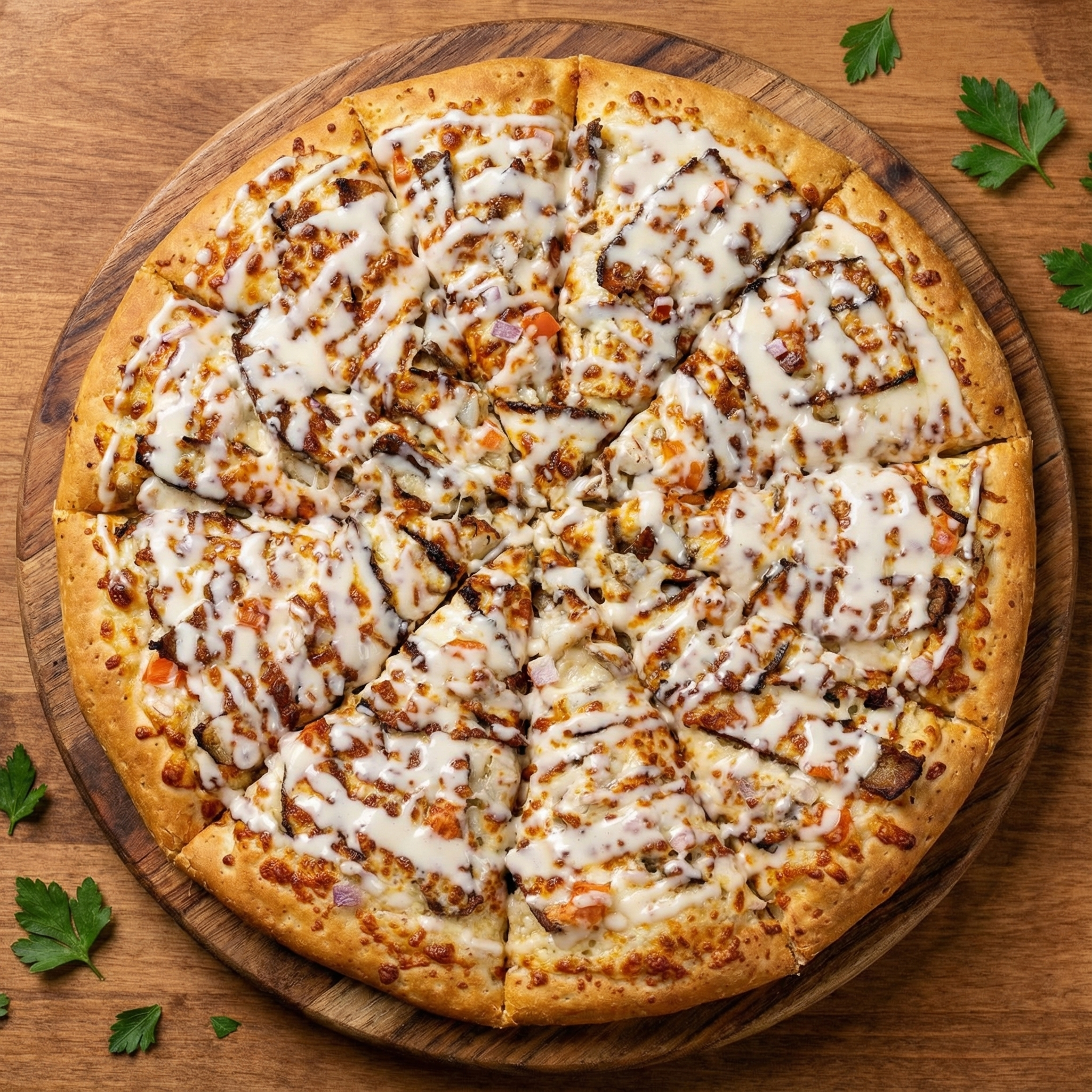 3x Large (14 inch) halal pizza combo deal at Checkers Pizza & Kabab on Whyte Ave, Edmonton