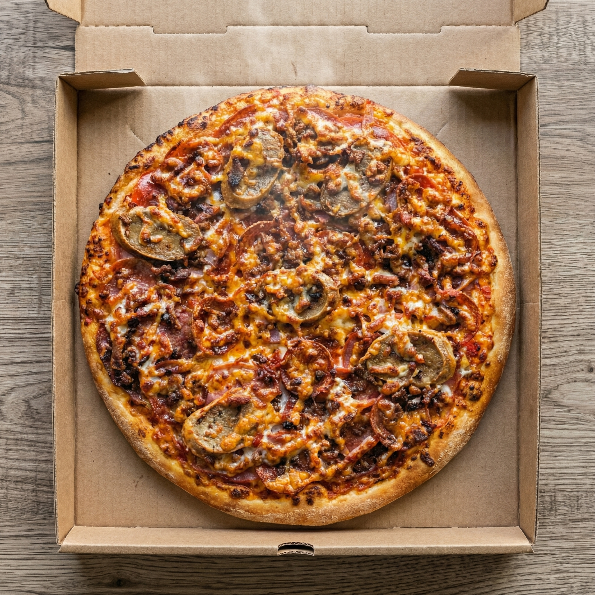 2x Large (14 inch) halal pizza combo deal at Checkers Pizza & Kabab on Whyte Ave, Edmonton