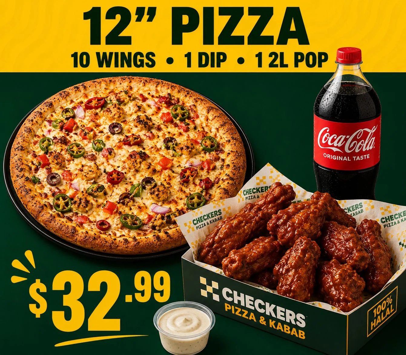 Checkers Pizza & Kabab special offer 8 on Whyte Ave, Edmonton